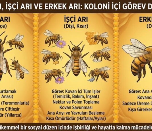 Ana Arı, İşçi Arı ve Erkek Arı: Koloni İçi Görev Dağılımı Ana Ari